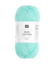 Coton à tricoter ou à crocheter Rico Cotton - Rico Design 606 Aqua