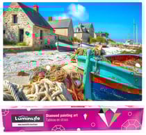 Diamond Painting Broderie Diamant LUMINLIFE 70x50cm, 5D, diamants ronds - Pornic