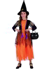 Déguisement de Sorcière Orange 3-4 ans
