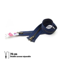 Fermeture éclair Z18 - double curseur Séparable 6mm -70 cm