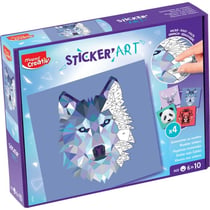 Maped Creativ - Sticker'Art - Activité de Gommettes au Numéro pour Créer 4 Tableaux d'Animaux en Origami - Loisir Créatif Dès 6 ans