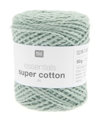 Coton à tricoter ou crocheter Essentials Super Cotton DK - Rico Design 20 Vert Sauge