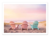 Affiche - California Pastel Beach - Philippe Hugonnard