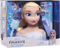 Tete a coiffer deluxe reine des neiges : elsa - 18 pieces - giochi preziosi - poupee