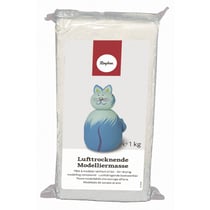 Pâte à modeler séchant à l'air, 1kg, blanc