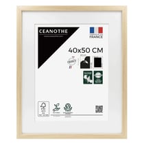 Cadre photo 40x50 cm Milan brut  avec passe-partout 30x40 cm