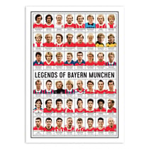 Affiche 50x70 cm - Legends of Bayern Munchen - Olivier Bourdereau