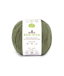 Fil de coton recyclé ECO VITA pour tricot et crochet - 100GR - DMC 198 Laurier