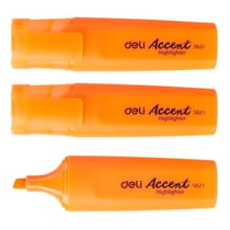 Surligneur pointe biseautée 1-5mm - DELI - Orange - Lot de 3
