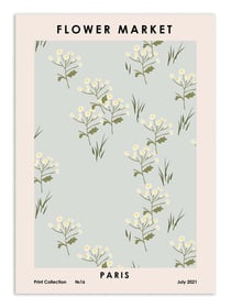 Affiche 50 x 70 cm - Flower Market Paris - NKTN