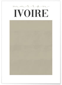 Affiche Marron Ivoire | A3 : 29,7x42cm