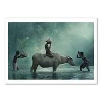 Affiche 50x70 cm - Water Buffalo - Vichaya