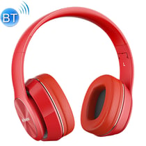 Casque Audio Sans Fil Bluetooth MP3 Batterie Longue Durée FM Micro SD + SD 4Go Rouge YONIS