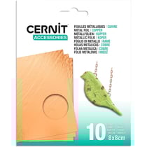 10 feuilles métallisées - Cuivre - Loisirs créatifs - Cernit