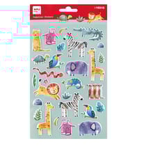 Stickers animaux sauvages 1 feuille