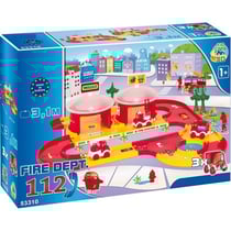 Caserne des pompiers avec circuit et voitures - wader - 53310