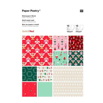 Bloc de papier à motifs - 30 feuilles Christmas