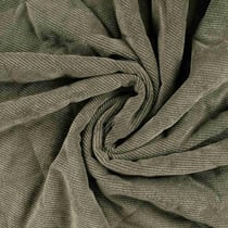 Tissu Velours Côtelé matelassé Ylona envers fausse fourrure uni Vert kaki