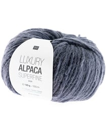 Fil de laine à tricoter LUXURY ALPACA Superfine Aran - Rico Design 17 Gris