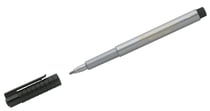 Lot de 10 stylos feutres permanents - FABER-CASTELL - encre de Chine pigmentée - 1,5 mm - Argent