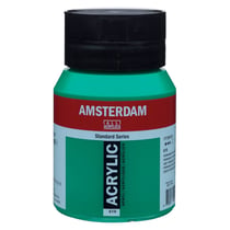 Peinture Acrylique - Vert permanent foncé - 619 - Amsterdam - Pot de 500ml