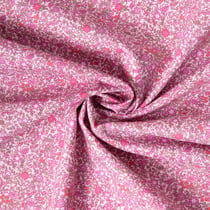 Tissu Batiste de Coton Charlie tapis fleuri sur fond Rose