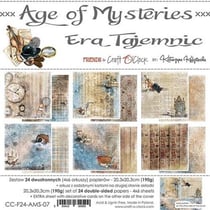 24 papiers scrapbooking 20 x 20 cm Craft O' Clock AGE OF MYSTERIES