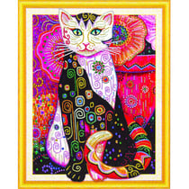 Kit portrait chat a diamanter