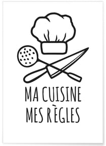 Affiche Ma cuisine - Mes règles | A3 : 29,7x42cm