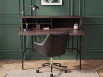 Bureau Panneau de particules Marron foncé HARISON - Beliani