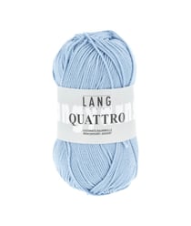 Fil à tricoter 100% coton QUATTRO - Lang Yarns 121 Bleu