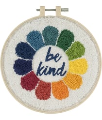 Kit Punch Needle "Be Kind" – Idéal Débutants & Loisirs Créatifs – Trimits Be Kind