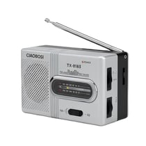 Avizar Mini Radio de Poche à Bandes FM et AM avec Antenne Télescopique Stable Gris