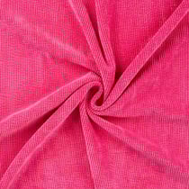 Tissu Velours côtelé lavé uni Rose fuchsia