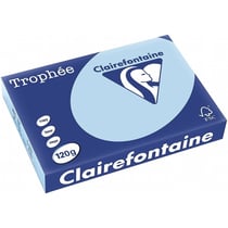 Ramette de papier - A4 - Bleu vif - 120g - Impression - 250 feuilles - Clairefontaine Trophée