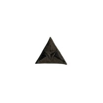 Ecusson thermocollant mouche triangle brodé gris foncé 2x2cm