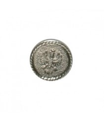 Carte de 6 boutons Militaires argentés 14mm - Distrifil Argent