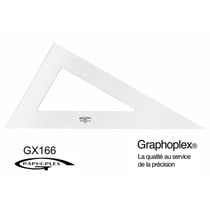Graphoplex - Equerre 60° 3 bords droits 50 cm