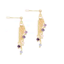 Boucles d'oreilles Bianca en pierres Fluorite