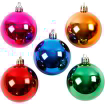 Boules de Noël, d 6 cm, Couleurs vives, 20pièces/ 1 Pq.