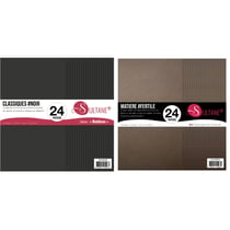 48 papiers Scrapbooking Noir + Marron - 300g/ m²
