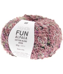 Pelote d'Alpage et de Coton à tricoter Fashion Fun Alpaca Cotton Blend aran - Rico Design 002 Rose Baie