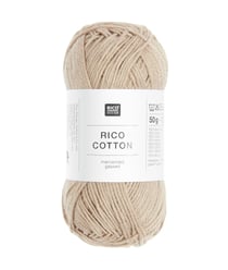 Coton à tricoter ou à crocheter Rico Cotton - Rico Design 007 Camel