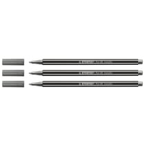 Lot de 3 feutres métallisés pointe moyenne - STABILO - Argent - Pen 68 metallic