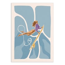 Affiche 30x40 cm - Blue Duckdive - Art Rider
