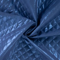 Tissu Matelassé métallisé uni Bleu roi