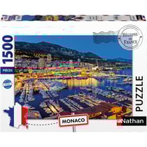 Puzzle Une nuit au port de Monaco 1500 pcs - Nathan