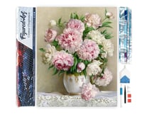 Diamond Painting Broderie Diamant Figured’Art 40x50cm toile entière roulée avec diamants carrés - Bouquet de Pivoines