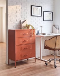 Armoire de bureau Acier Marron doré ENAGO - Beliani