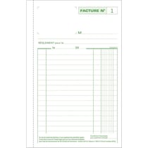 Facturier - 21x13,5cm - Autocopiant - 50 feuilles - Sans TVA - Exacompta